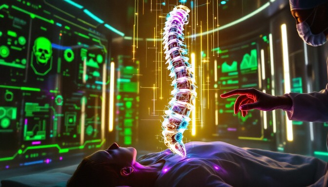 Free Cybernetic Spine Enhancement Image - Holographic, Spine ...