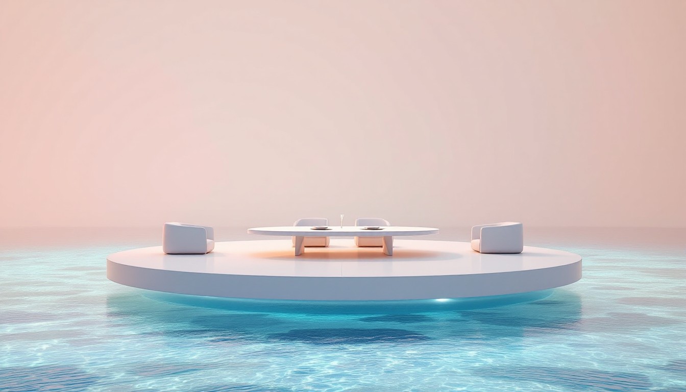 Free Floating Minimalist Dining Image - Minimalist, Floating, Turquoise ...