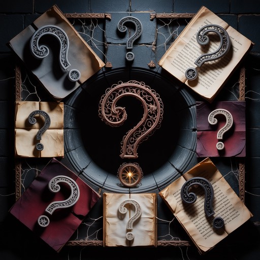 Mystical Question Free Occult Question Mark Image - Gothic, Spiral, Calligraphy ...