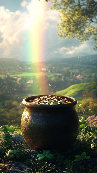 Free Pot of Gold Image - Pot, Gold, Rainbow | Download at StockCake