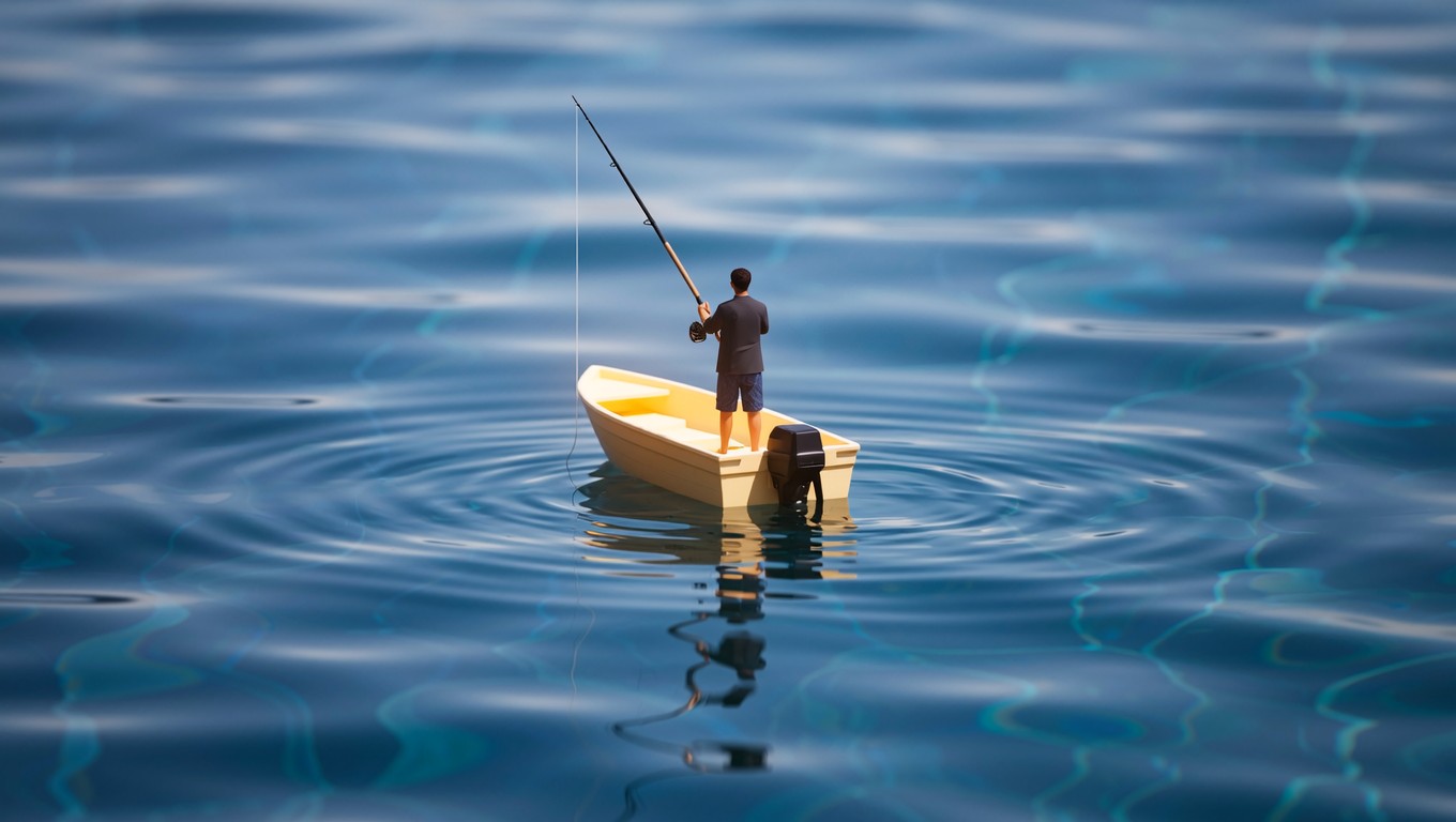 Fishing Visual Free Solitary Fishing Moment Image - Fisherman, Fishing, Boat ...