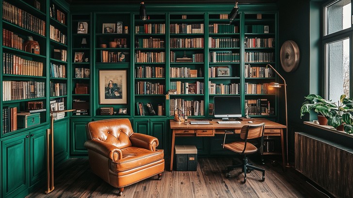 Home Library Desktop Download Classic Home Library Image - Library, Books, Armchairs | StockCake