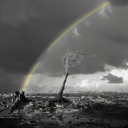 Free Rainbow Over Wasteland Image - Rainbow, Wasteland, Storm ...