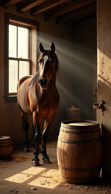 Download Rustic Equine Moment Image - Horse, Barn, Rustic | StockCake