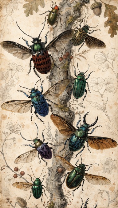 Free Antique Beetle Illustration Image - Beetles, Insects, Illustration ...