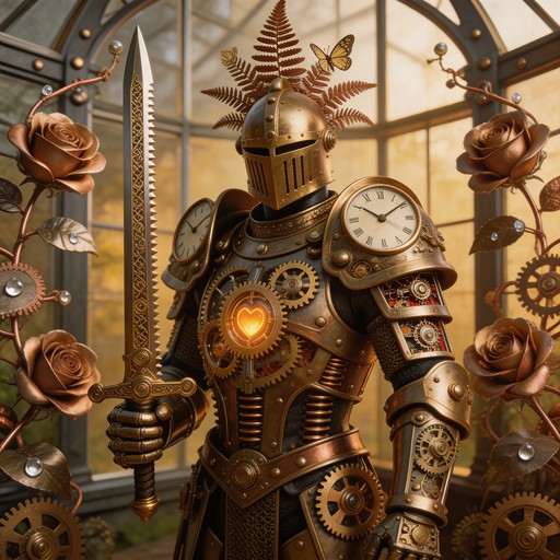 Free Clockwork Garden Guardian Image - Steampunk, Knight, Clockwork ...