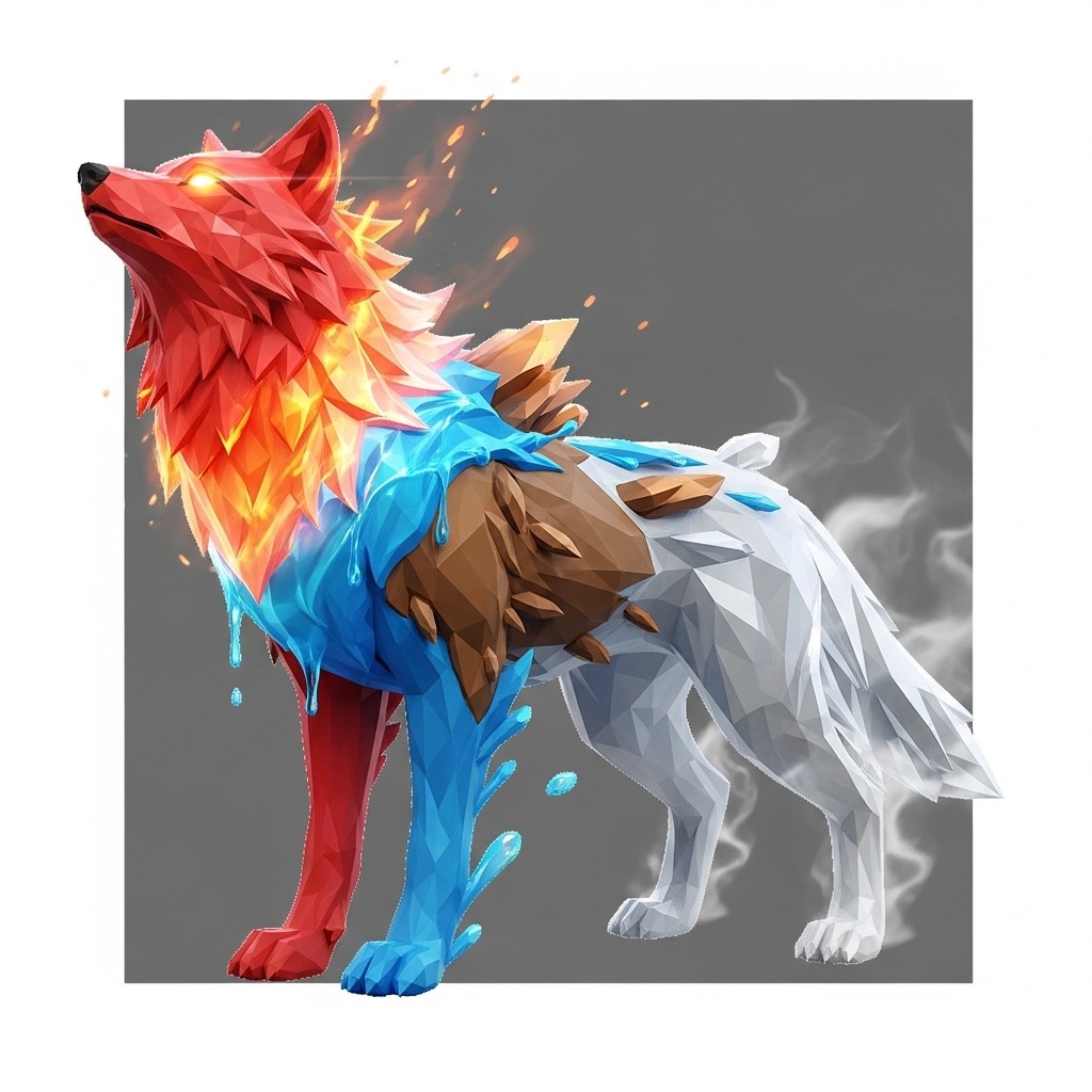 Elemental Wolves Fire Download Elemental Wolf Spirit Image - Wolf, Elemental, Fire | StockCake