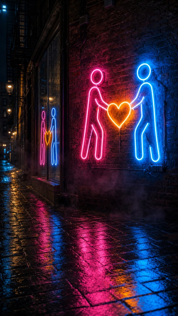 Add. Sign Image Download Download Neon Love Alley Image - Neon, Heart, Love | StockCake