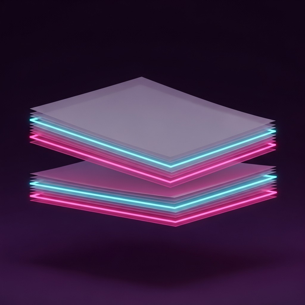 Free Neon Document Stack Photo - 3d, Neon, Cyberpunk | Download at ...