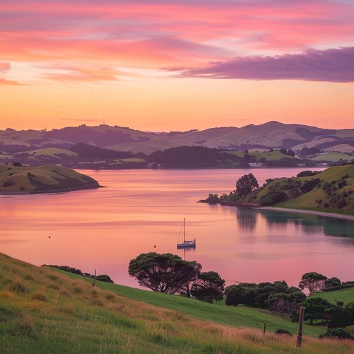 Free Sunset over bay Image - Sunset, Bay, Hills | Download at StockCake