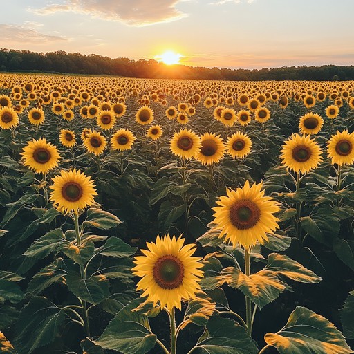 Free Sunset Sunflower Field Image | Download at StockCake