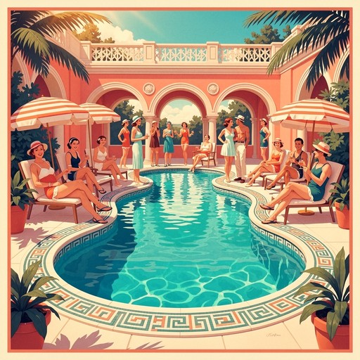 Free Vintage Pool Paradise Image - Swimming, Vintage, Retro | Download ...