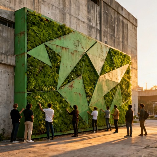 Free Living Wall Interaction Image - Geometric, Green, Sustainable ...