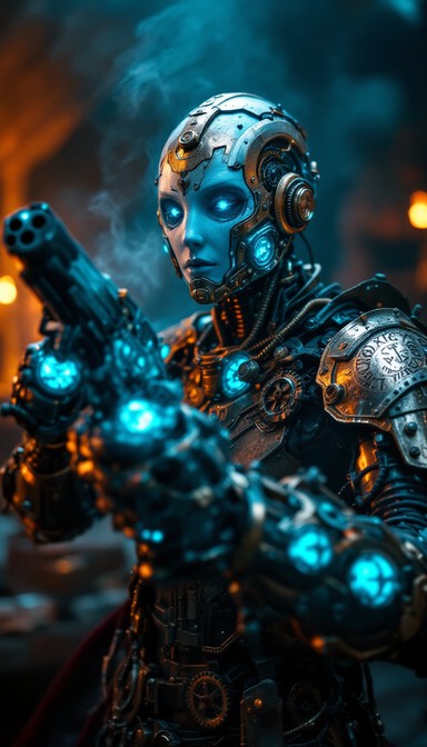 Free Steampunk Robot Guardian Image - Robot, Steampunk, Mechanical ...