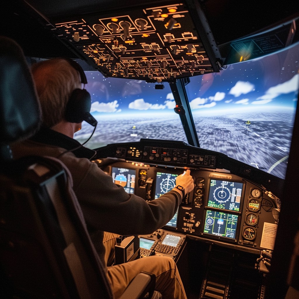 Pilot Driving Simulation Free Pilot in Simulator Image - Pilot, Simulator, Aviation | Download ...