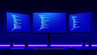 Free Futuristic Coding Station Image - Coding, Cyberpunk, Minimal ...