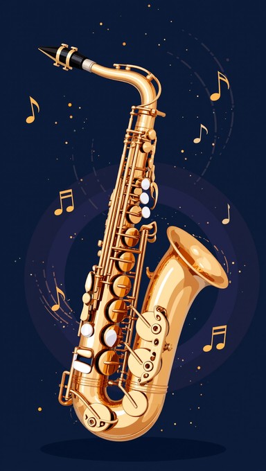 Free Golden Saxophone Melody Image - Saxophone, Pixel, Music | Download ...