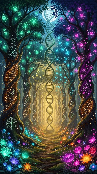 Dna Tree Cool Free Bioluminescent DNA Trees Image - Forest, Bioluminescent, Dna ...