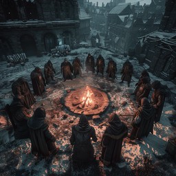Free Mysterious Red Gathering Image | Download at StockCake