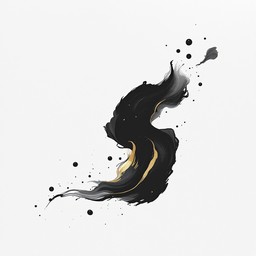 Free Flowing Gold Ink Image - Calligraphy, Minimal, Ink | Download at ...