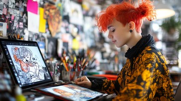 Much Drawing Free Artist Creating Digital Image - Artist, Digital, Drawing ...