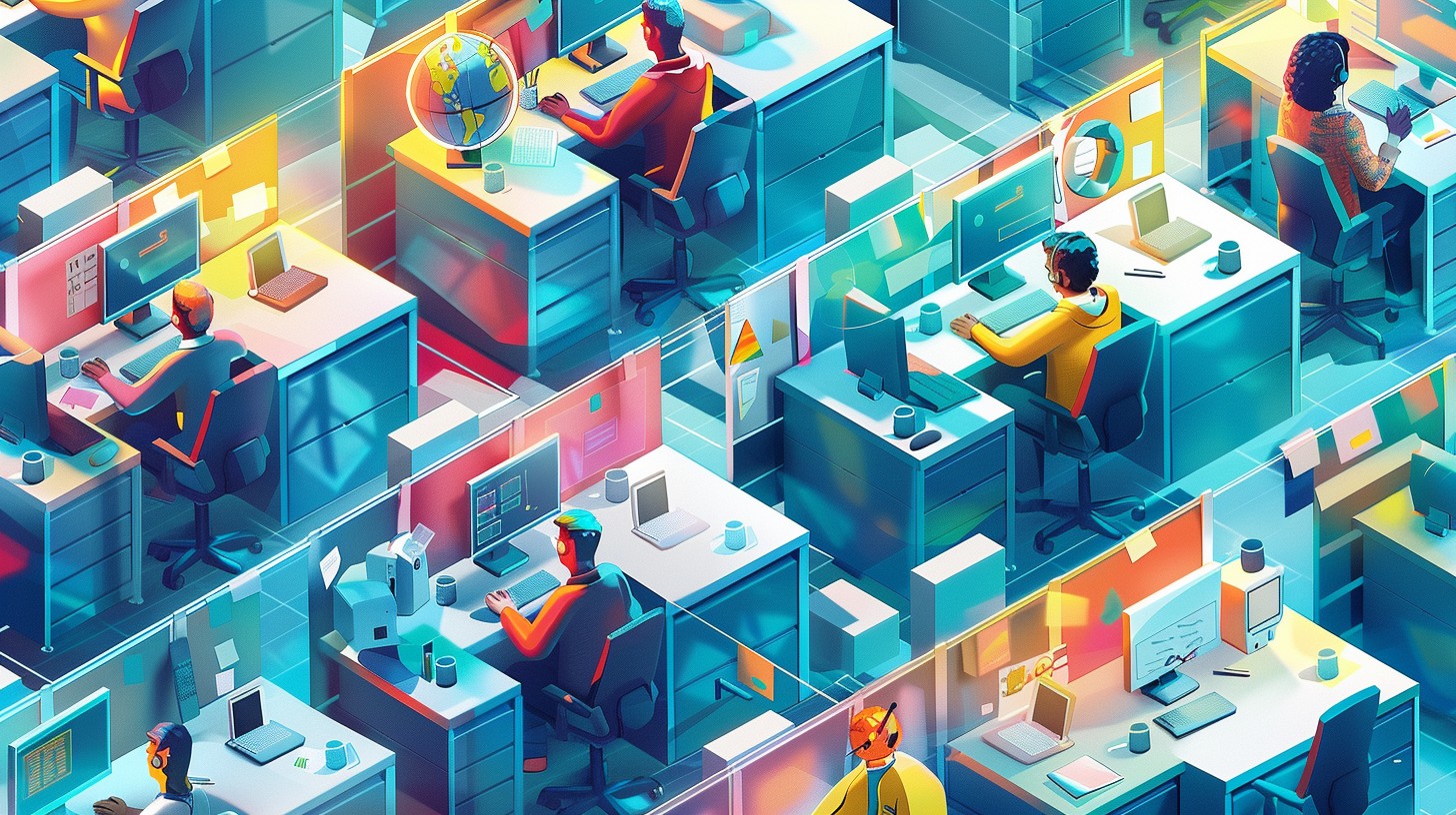 Cubicles Serial Images Free Colorful Office Cubicles Image - Office, Colorful, Cubicles ...