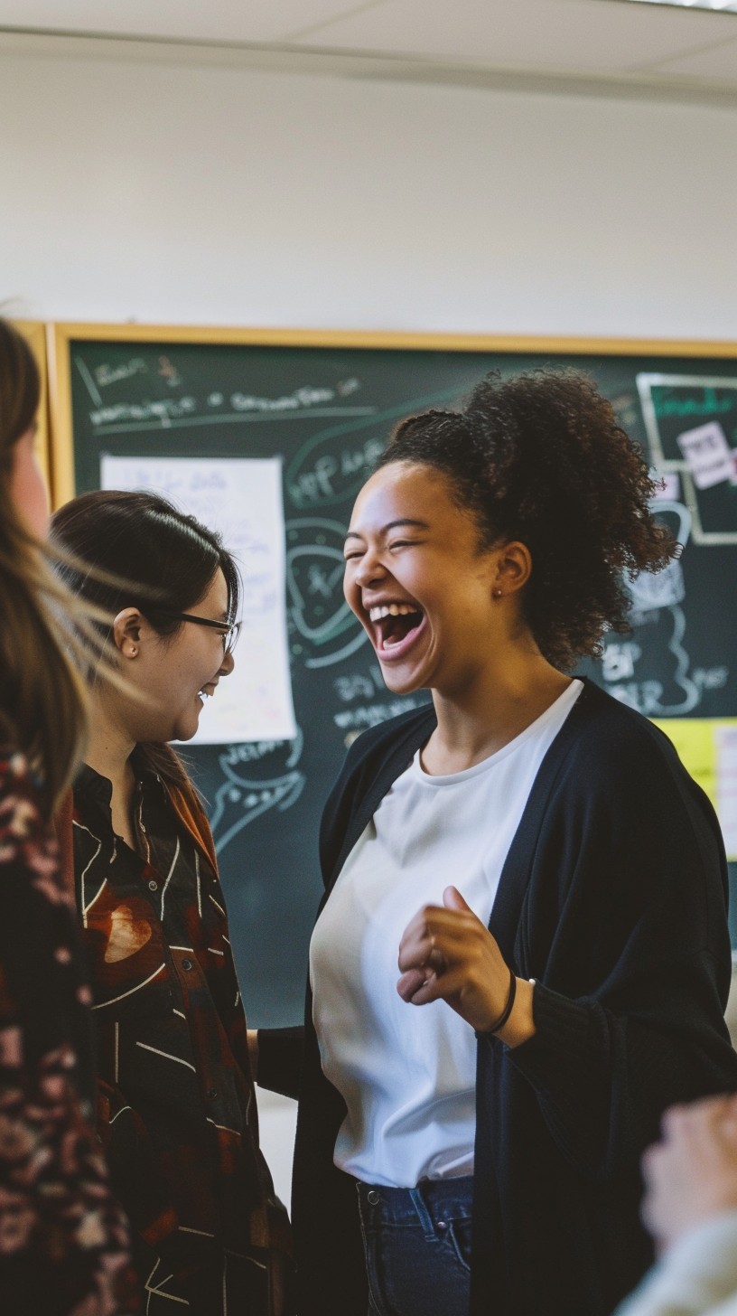 Free Joyful Classroom Interaction Photo - Student, Laughter, Classroom ...