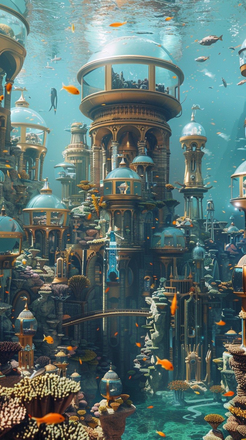 Free Underwater Fantasy City Image - Underwater, Cityscape, Fantasy ...