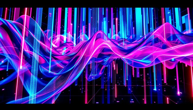 Neon Rave Motion Free Neon Waves Dancing Image - Holographic, Neon, Cyberpunk | Download ...