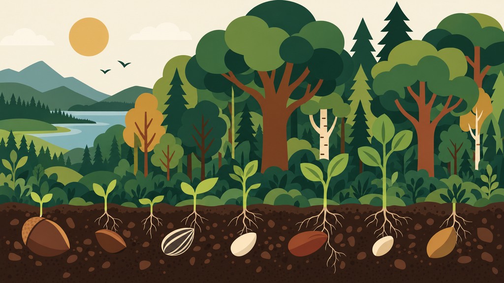 Download Seeds Becoming Forest Image - Illustration, Vector, Forest ...