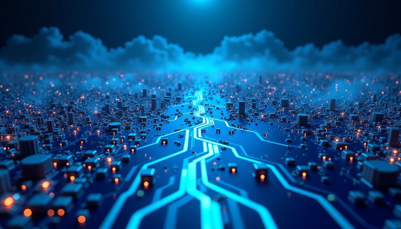 Blue Tech Zone Free Blue Technology Landscape Image - Circuit, Blue, Technology ...