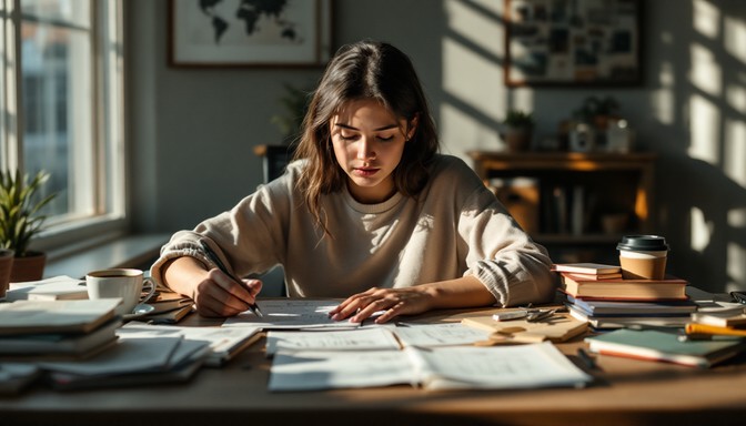 Free Focused study session Photo - Studying, Concentration, Desk ...