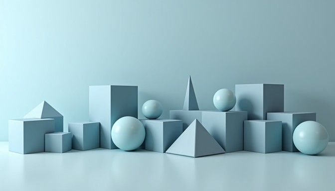 Free Geometric Blue Harmony Image - Geometric, Minimalist, Blue ...