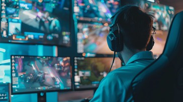 Free Gamer Multitasking Intensely Image - Gamer, Gaming, Monitors ...