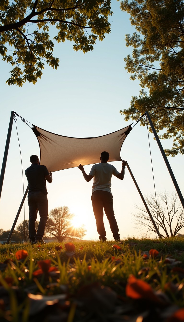 Free Sunset Canopy Setup Image - Sunset, Canopy, Camping | Download at ...