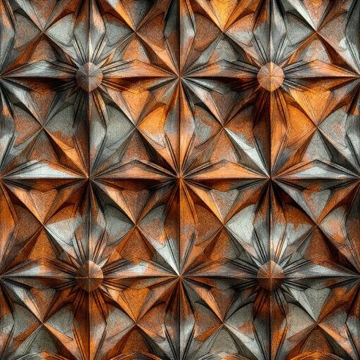 Free Copper Geometric Symphony Image - Geometric, Pattern, Copper ...