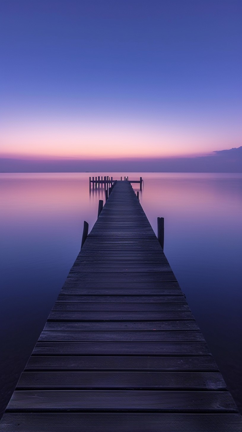 Free Serene Lake Pier Image - Pier, Lake, Sunset | Download at StockCake