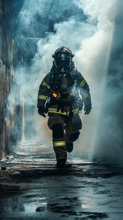 Free Firefighter in Action Image - Firefighter, Smoke, Fire | Download ...