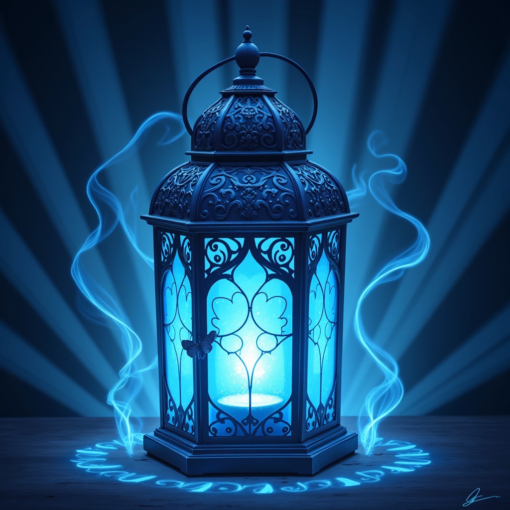 Free Mystical Blue Lantern Image - Lantern, Blue, Azure | Download at ...