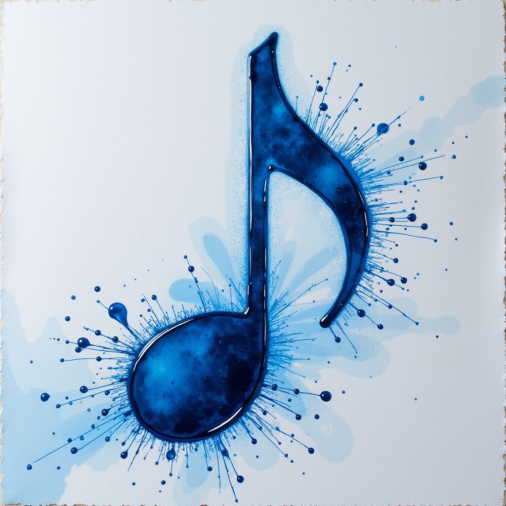 Free Melodic Blue Splash Image - Music, Note, Blue | Download at StockCake