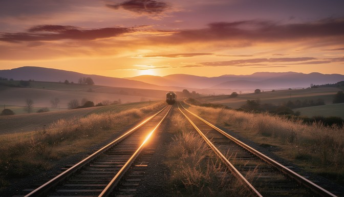Free Sunset Train Reflection Image - Sunset, Reflection, Beach ...