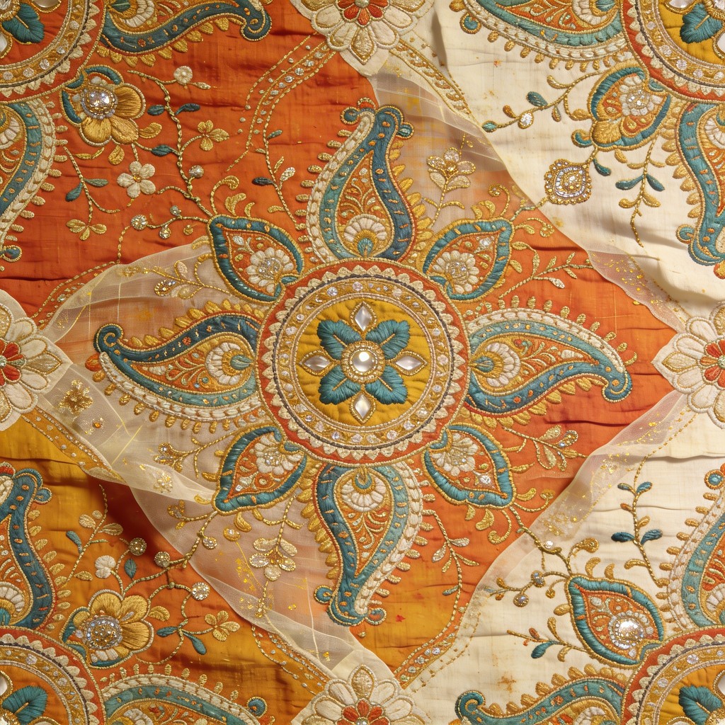Download Indian Embroidered Textile Image - Textile, Embroidery