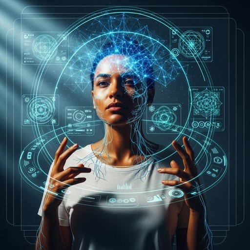 Free Digital Human Interface Image - Futuristic, Holographic ...