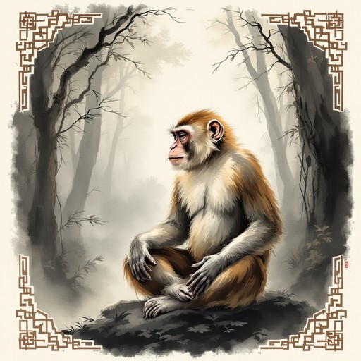 Contemplative Monkey Free Contemplative Monkey Meditates Image | Download at StockCake