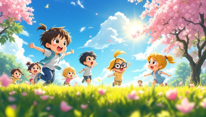 Free Joyful Spring Jump Image - Anime, Manga, Spring | Download at ...