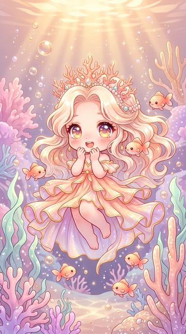 Download Chibi Sea Princess Image - Chibi, Kawaii, Anime | StockCake