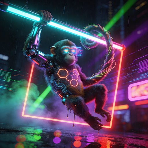 Free Techno Jungle Monkey Image - Cyberpunk, Neon, Monkey | Download at ...