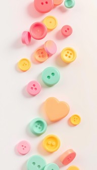 Buttons Pastal Color Free Floating Pastel Buttons Image - Minimal, Geometric, Floating ...