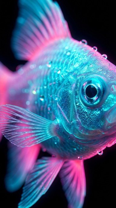 Neons The Fish Free Neon Fish Glow Image - Fish, Neon, Glowing | Download at StockCake