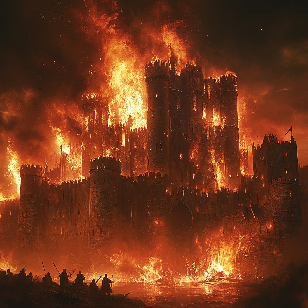 Free Fiery castle destruction Image - Fire, Castle, Night | Download at ...
